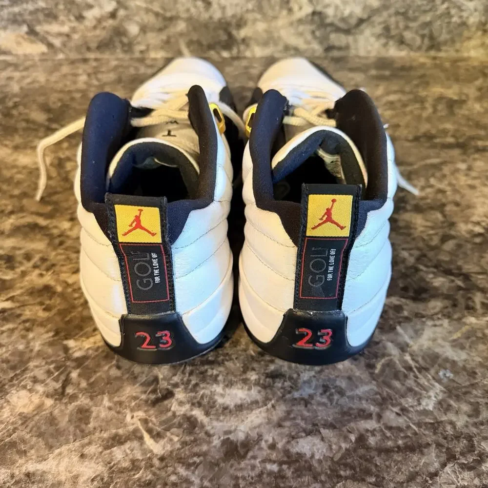 Size 10 - Jordan 12 Low Golf Taxi 2022 Black White Golf Shoes